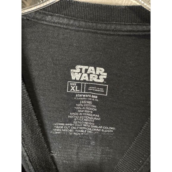 Star Wars Mens T-Shirt Darth Vader # Me Getting Darker Black Crewneck Tee XL - Picture 4 of 5